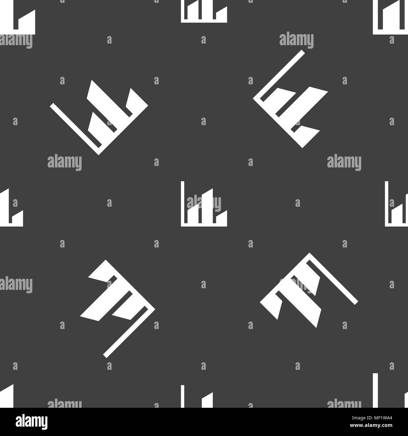 Chart icon sign. Seamless pattern on a gray background. Vector ...