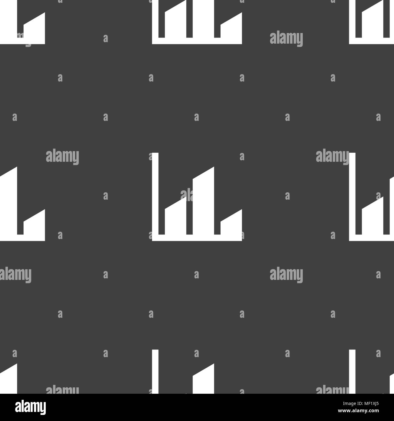 Chart icon sign. Seamless pattern on a gray background. Vector ...