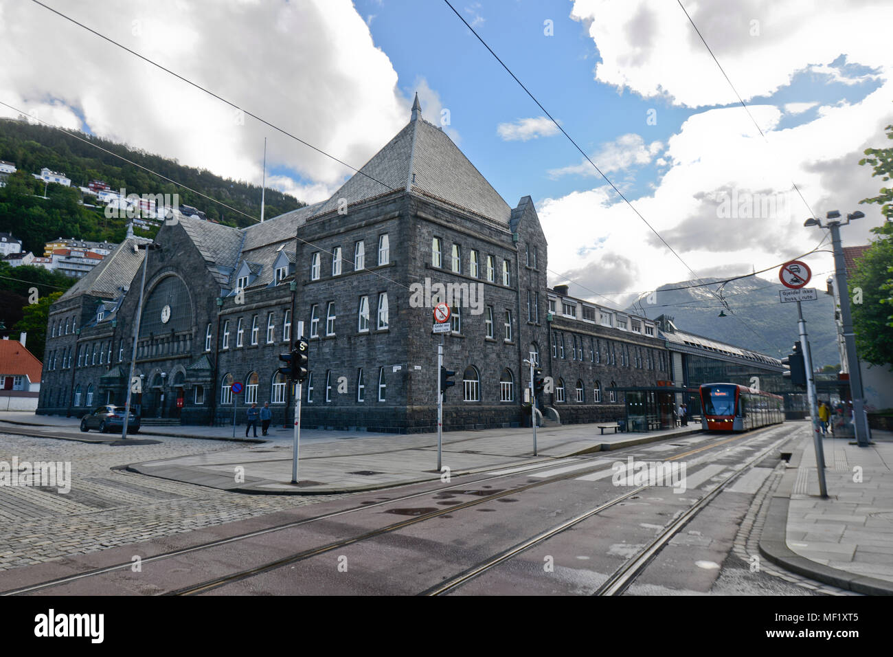 Bergen Train Station (tog), Norway Stock Photo - Alamy