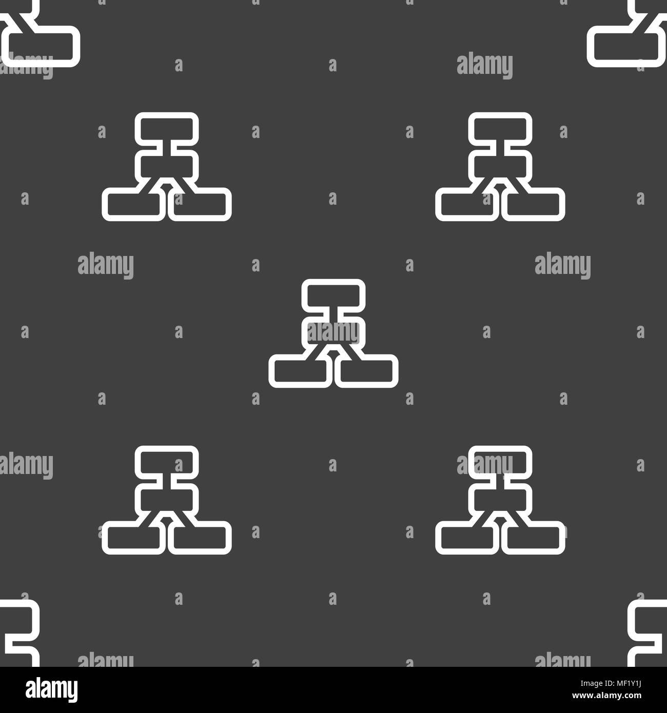 Network icon sign. Seamless pattern on a gray background. Vector ...