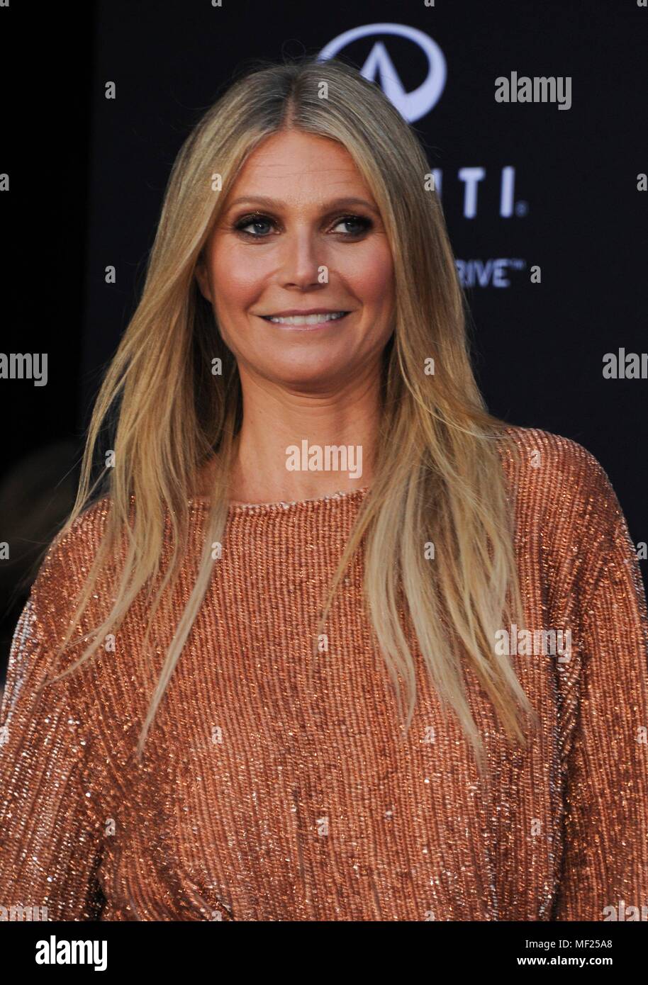 Gwyneth Paltrow at arrivals for AVENGERS: INFINITY WAR Premiere - Part 2, Hollywood, Los Angeles, CA April 23, 2018. Photo By: Elizabeth Goodenough/Everett Collection Stock Photo