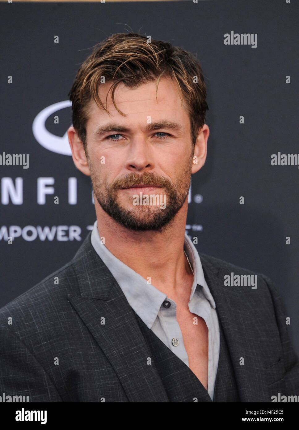 Chris Hemsworth at arrivals for AVENGERS: INFINITY WAR Premiere - Part 2, Hollywood, Los Angeles, CA April 23, 2018. Photo By: Elizabeth Goodenough/Everett Collection Stock Photo