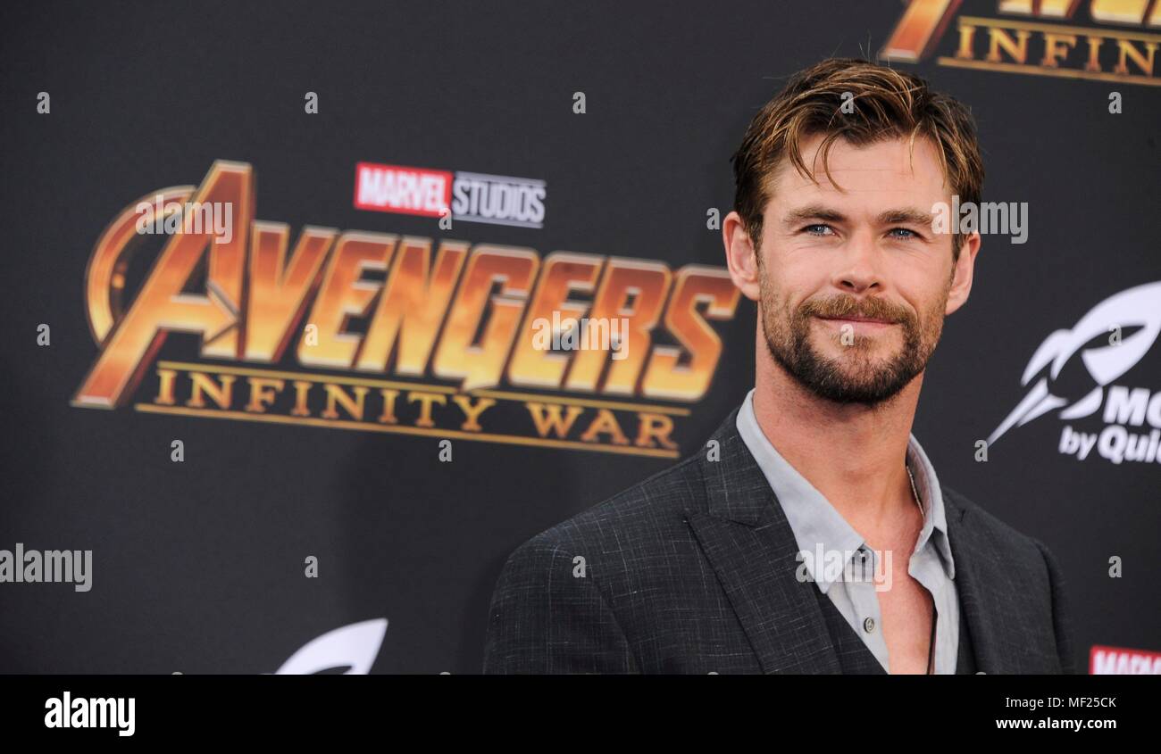 Chris Hemsworth at arrivals for AVENGERS: INFINITY WAR Premiere - Part 2, Hollywood, Los Angeles, CA April 23, 2018. Photo By: Elizabeth Goodenough/Everett Collection Stock Photo