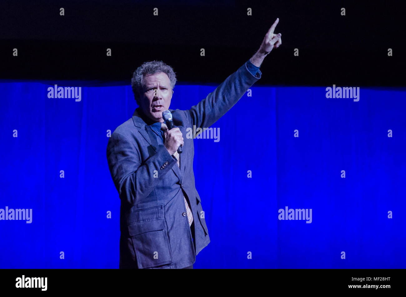 Las Vegas, USA. 24th Jan, 2011. Actor Will Ferrell talks to the crowd at CinemaCon about his new film Holmes and Watson on March 23rd, 2018 inside Caesars Palace in Las Vegas, NV. Credit: The Photo Access/Alamy Live News Stock Photo