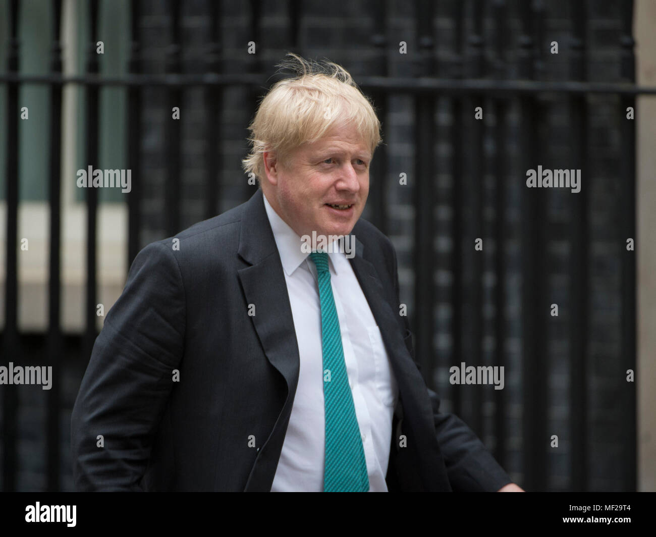 Downing Street, London, UK. 24 April 2018. Boris Johnson, Secretary of State for Foreign and Commonwealth Affairs, Foreign Secretary, in Downing Street for weekly cabinet meeting. Credit: Malcolm Park/Alamy Live News. Stock Photo