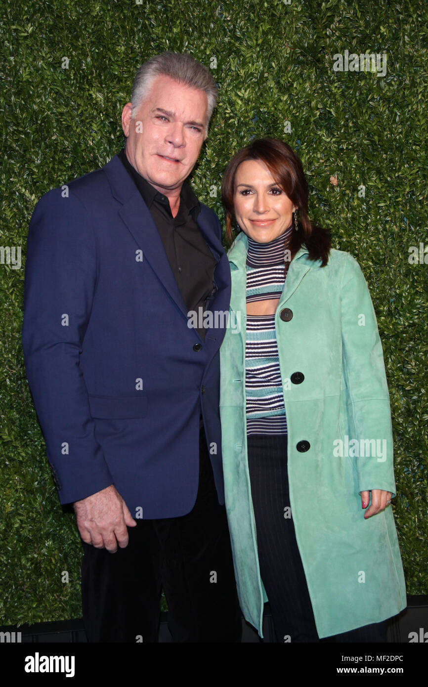 NEW YORK, N Y - APRIL 23: Ray Liotta and Silvia Lombardo at the Chanel