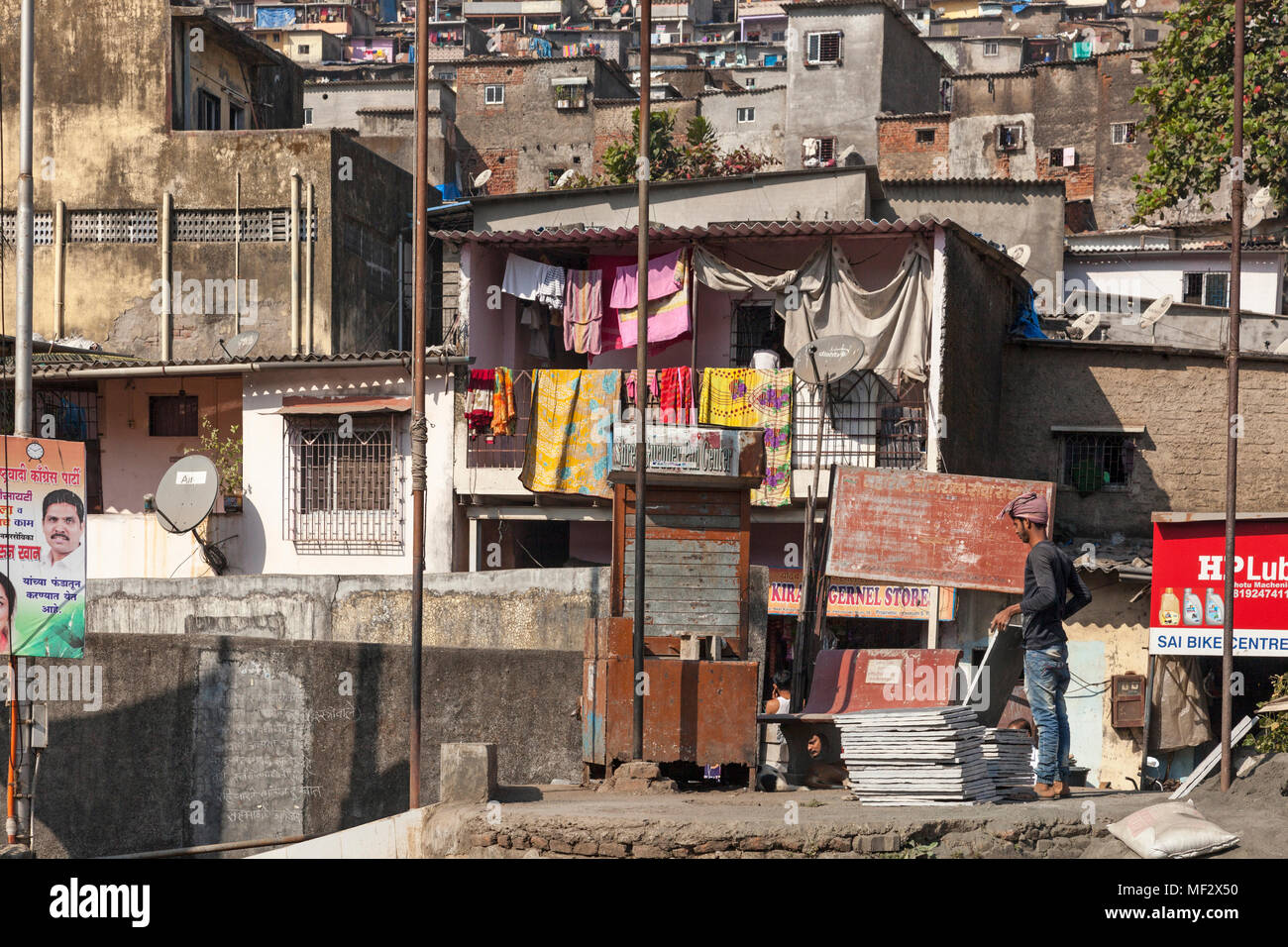 Vikhroli slum, Mumbai, India Stock Photo