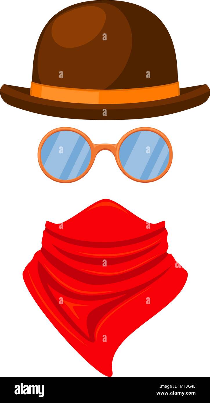 Colorful cartoon western avatar Stock Vector