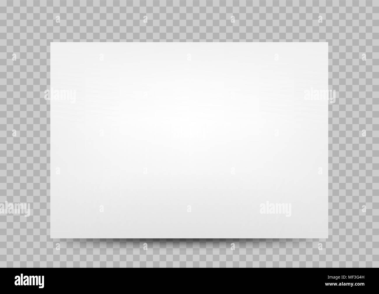 White A3 or A4 paper horizontal banner cover empty template with shadow on  transparent background Stock Vector Image & Art - Alamy