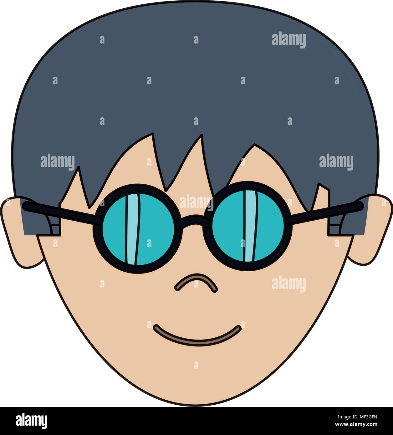 Boy Glasses Vector Isolated Stock Photos & Boy Glasses Vector Isolated