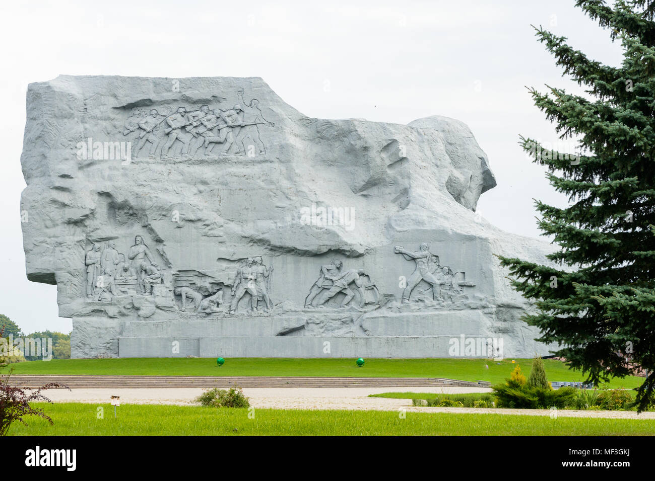 War monument in the Brest Fortress, Brest, Belarus. It is one of the ...