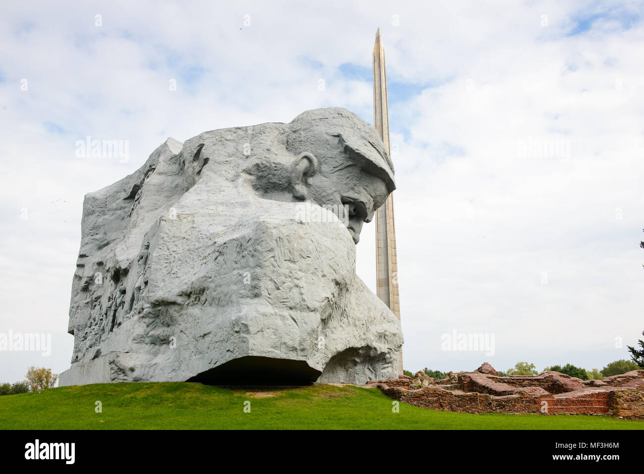 War monument in the Brest Fortress, Brest, Belarus. It is one of the ...
