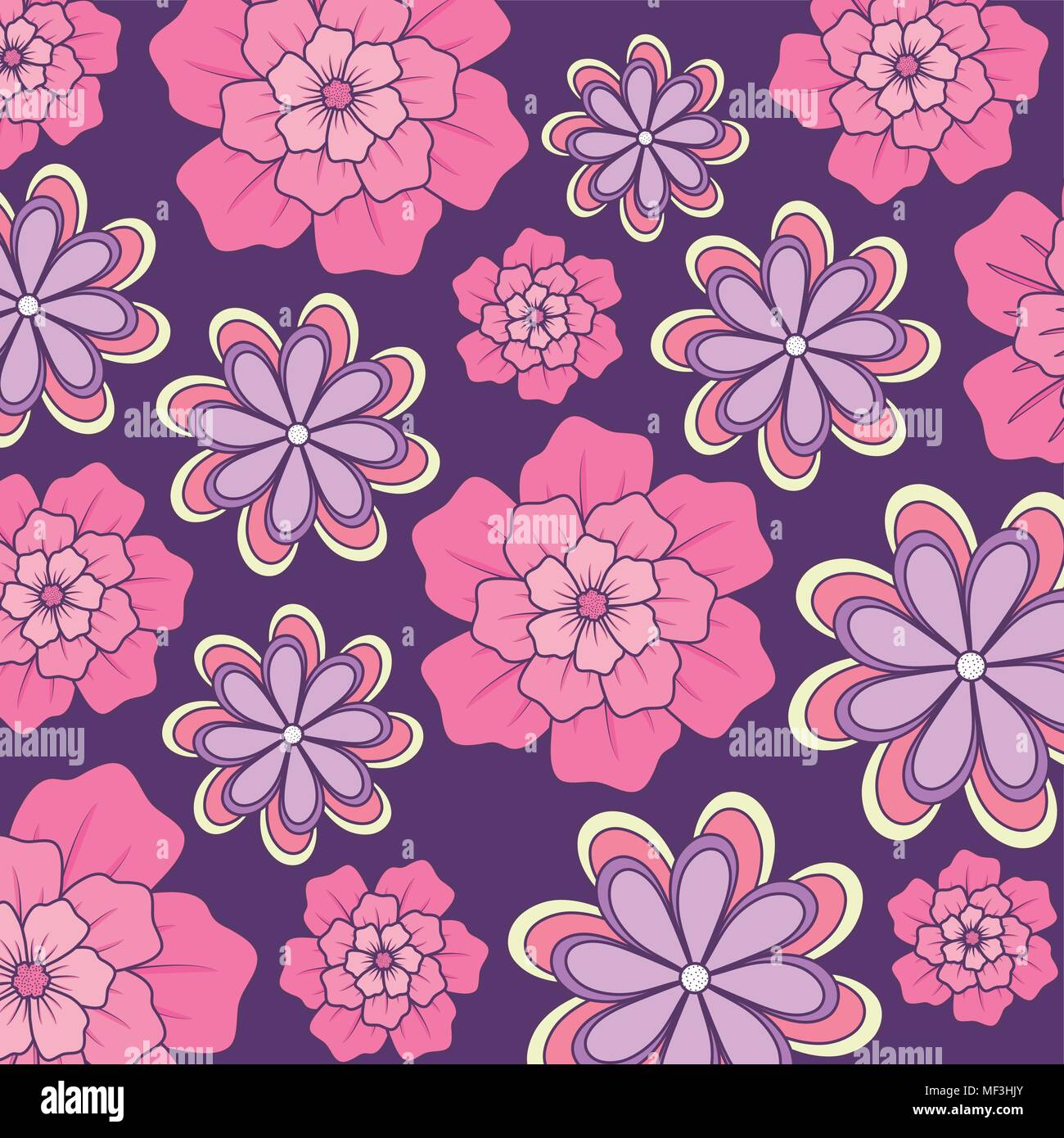 beautiful flowers background, colorful design. vector illustration ...