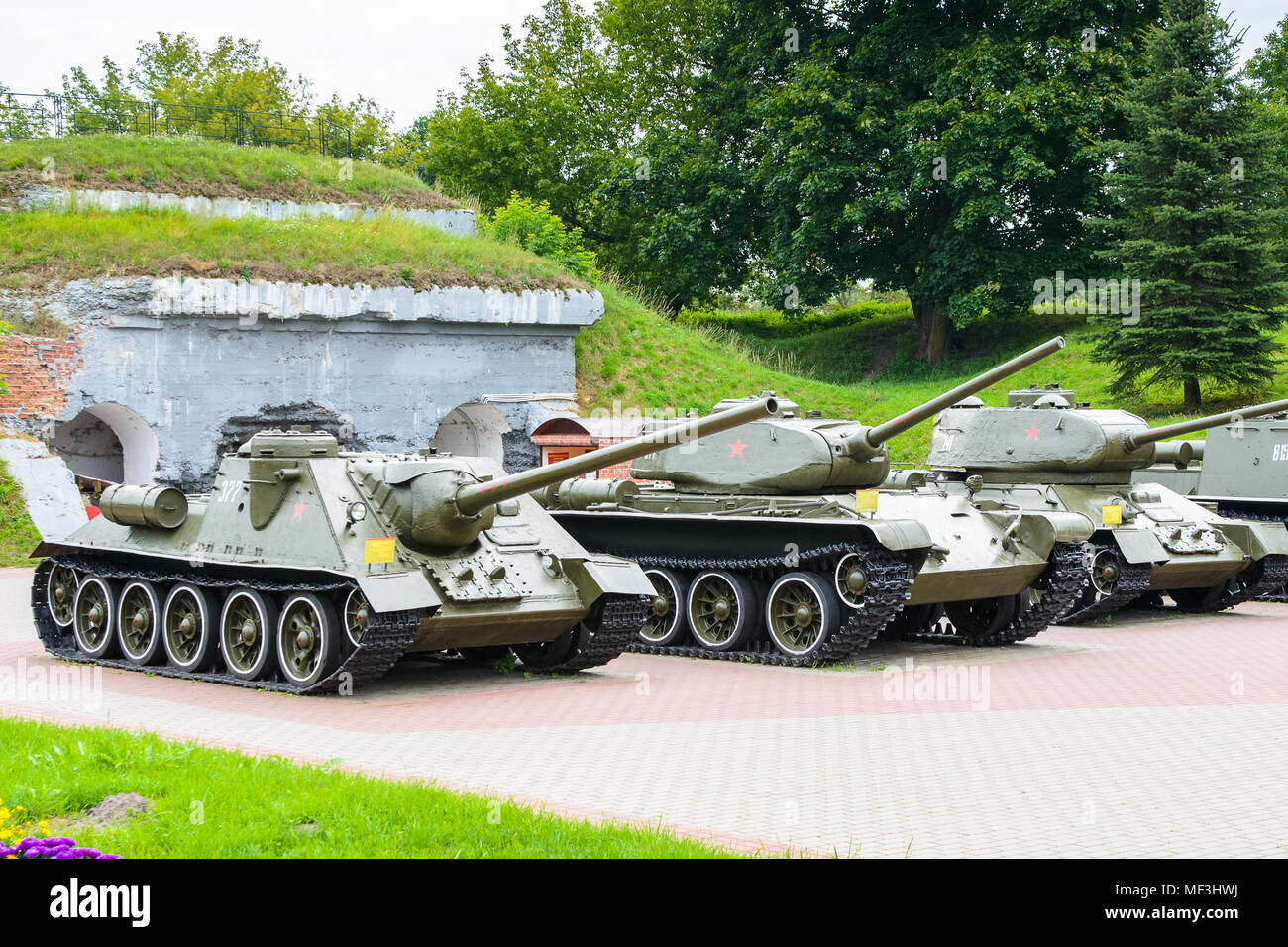 Tanks of the Brest Fortress, Brest, Belarus. Soviet World War II war ...