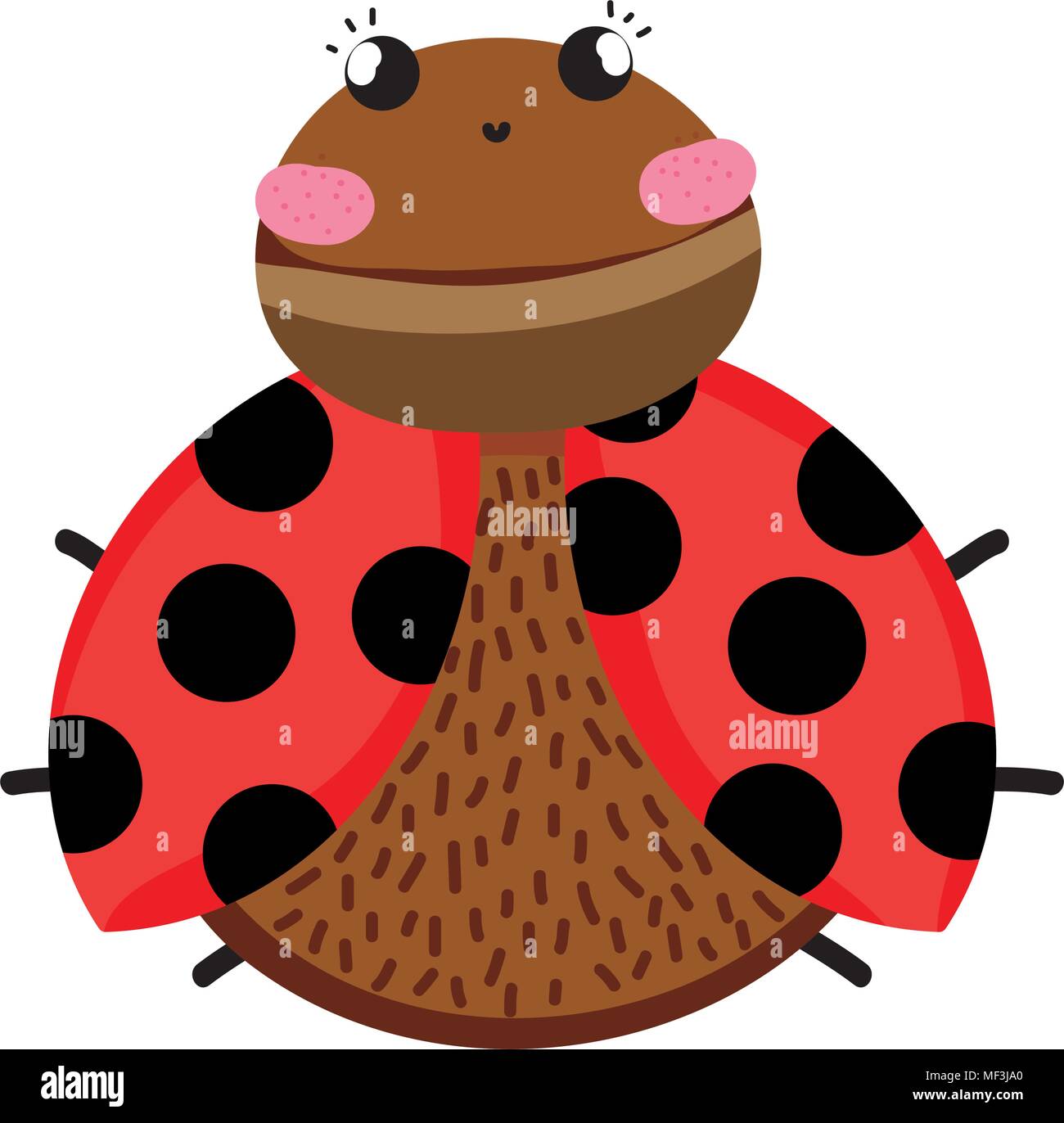 cute ladybug insect animal with wings vector illustration Stock Vector ...