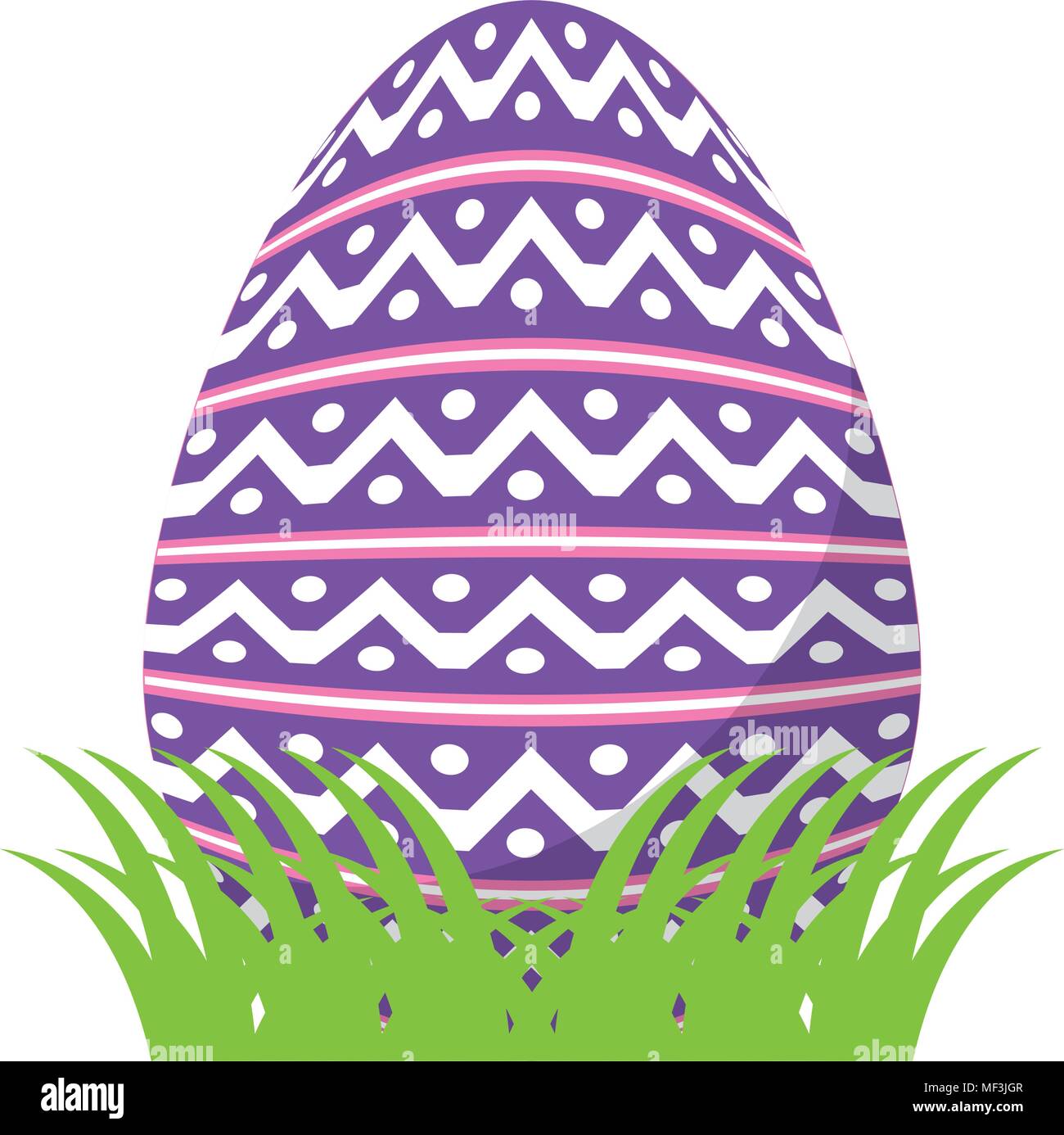 egg easter with points shape decoration vector illustration Stock