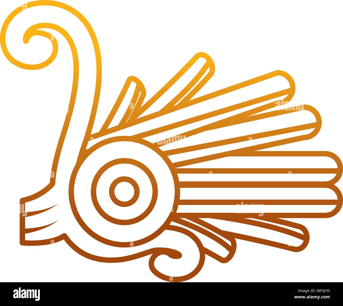 degraded line indigenous alt native culture symbol vector illustration Stock Vector