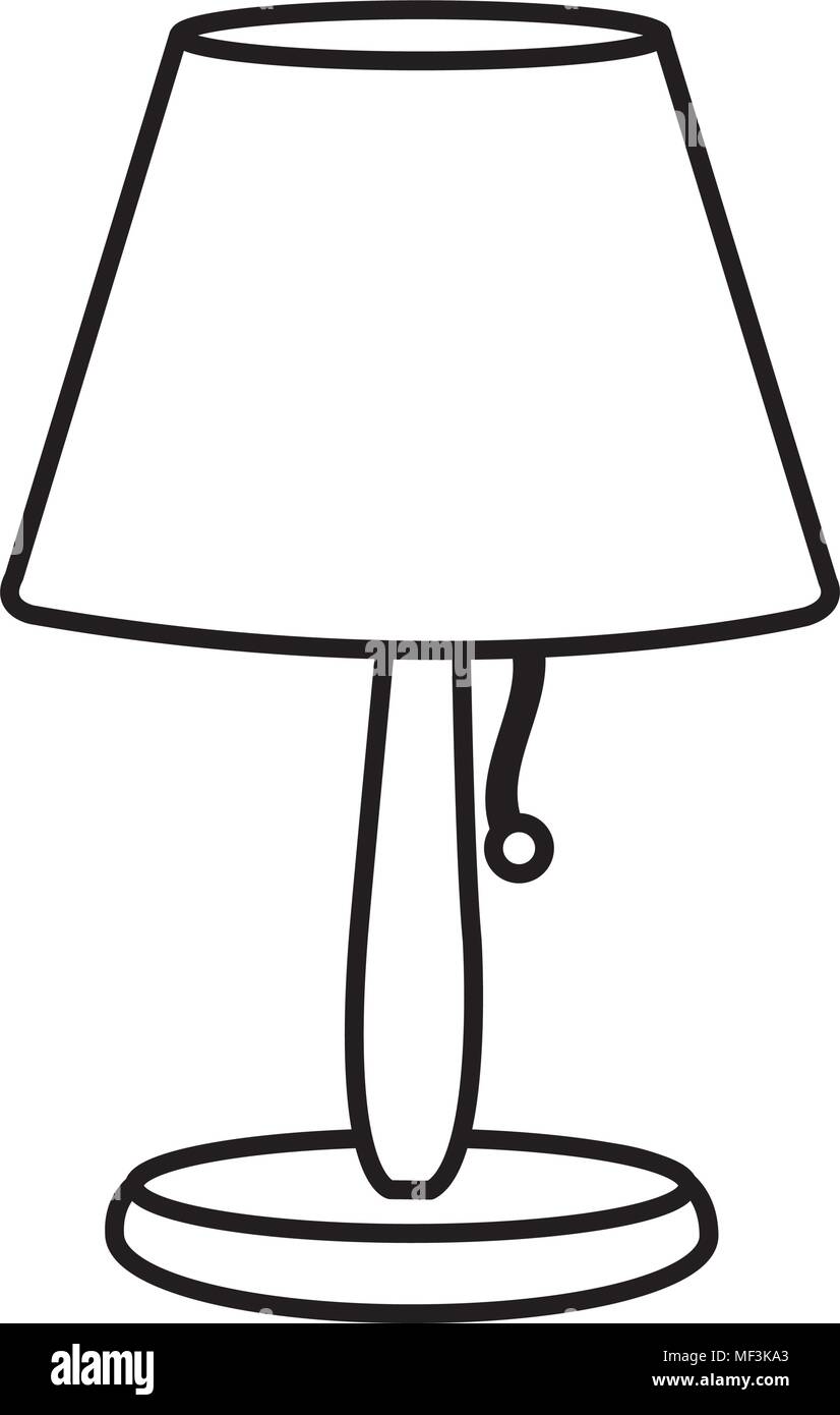line electric lamp to light object decorative vector illustration
