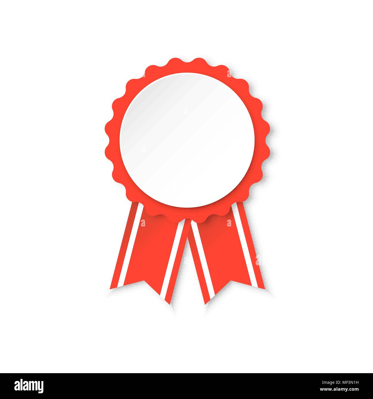 Award ribbon icon. Medal badge illustration on white isolated ...