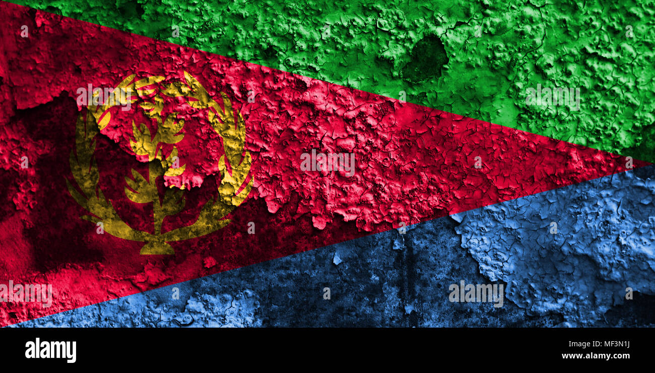 Old Eritrea grunge background flag Stock Photo - Alamy