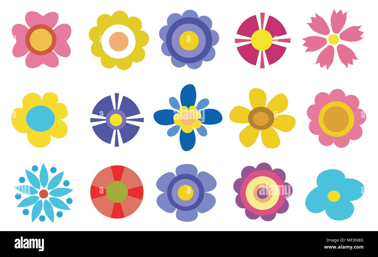 colorful spring flowers vector illustration Stock Vector Image & Art ...