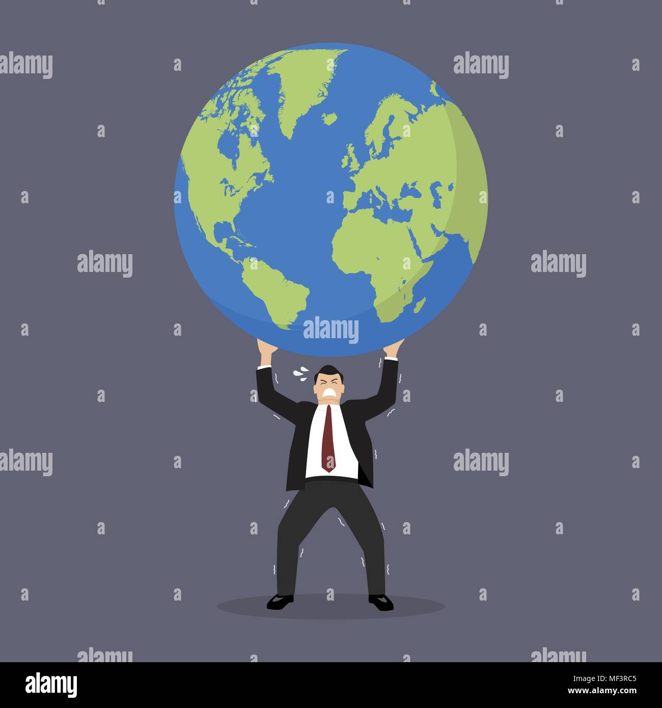 Man struggling with map Stock Vector Images Alamy