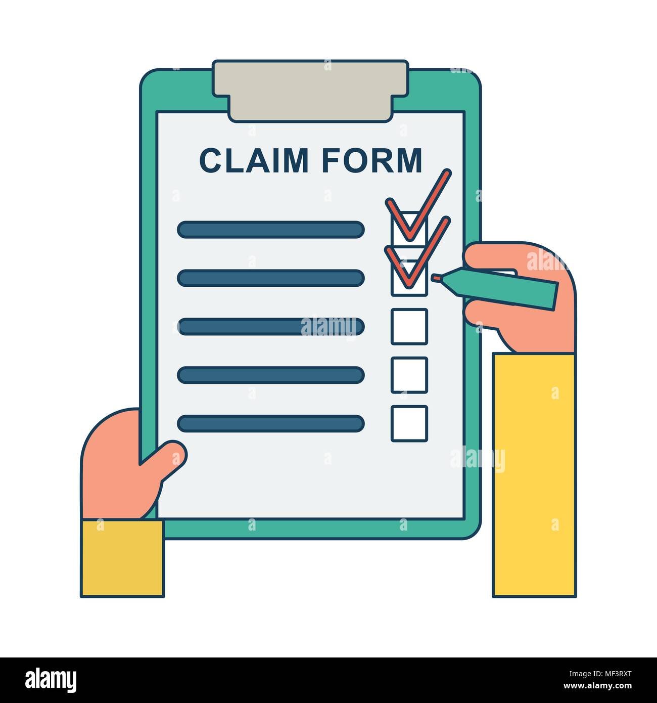 claim-form-blank-stock-vector-image-art-alamy