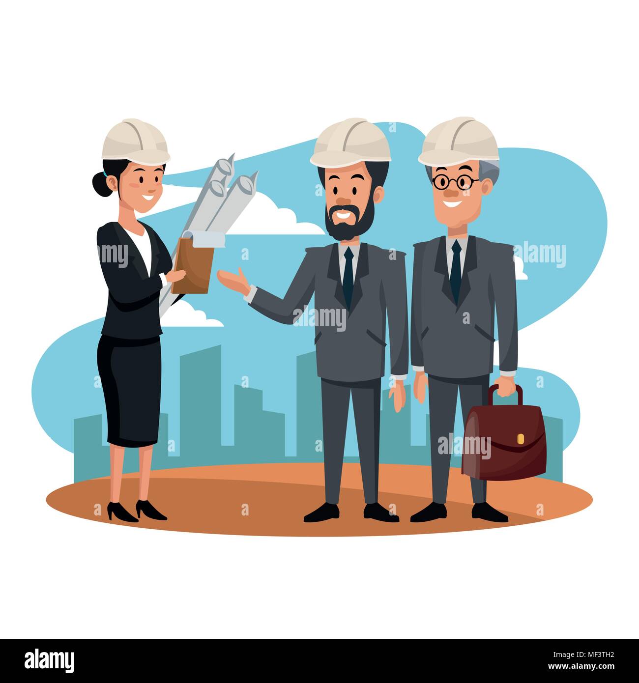 Architect and engineers teamwork Stock Vector Image & Art Alamy
