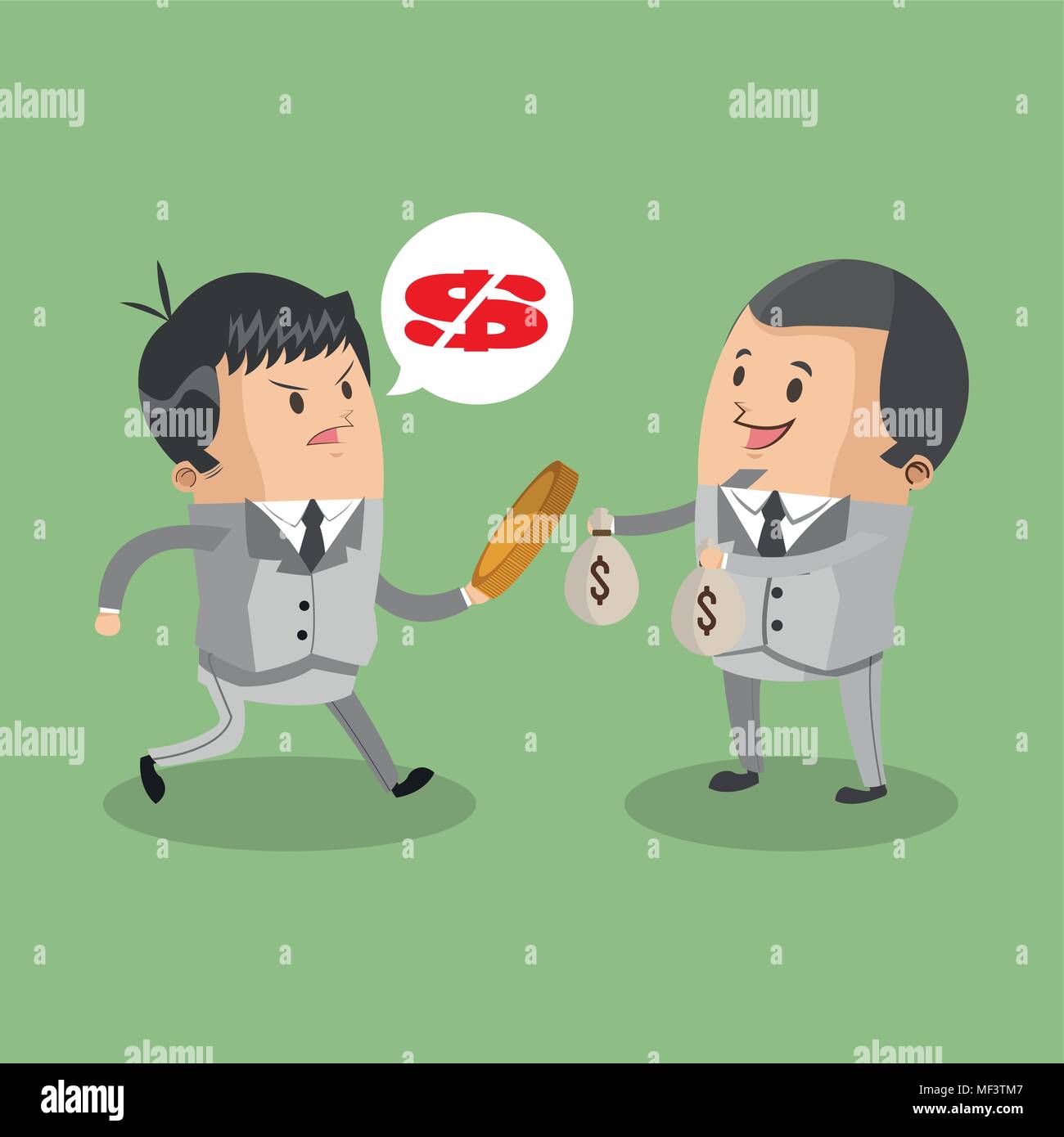 Businessmens discussion for money Stock Vector Image & Art Alamy