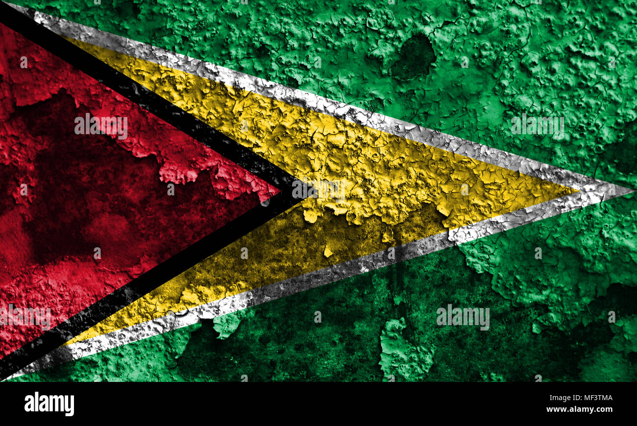 Old Guyana grunge background flag Stock Photo - Alamy