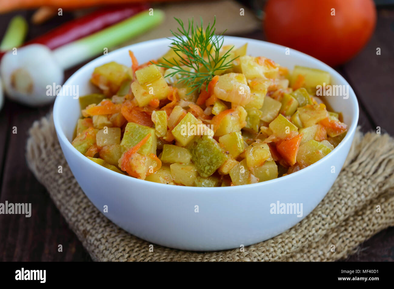 Ragout from zucchini, carrots and tomatoes. Recipes of vegetable stew Ragout from zucchini, carrots and tomatoes. Recipes of vegetable stew