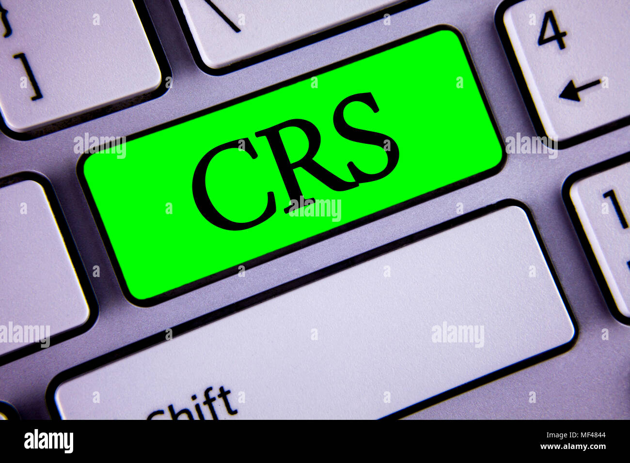 Handwriting text Crs. Concept meaning Common reporting standard for ...