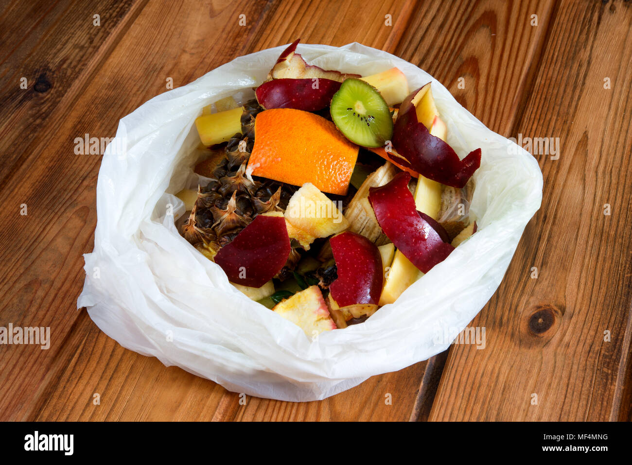 fruit peels in a recyclable and biodegradable bag Stock Photo Alamy