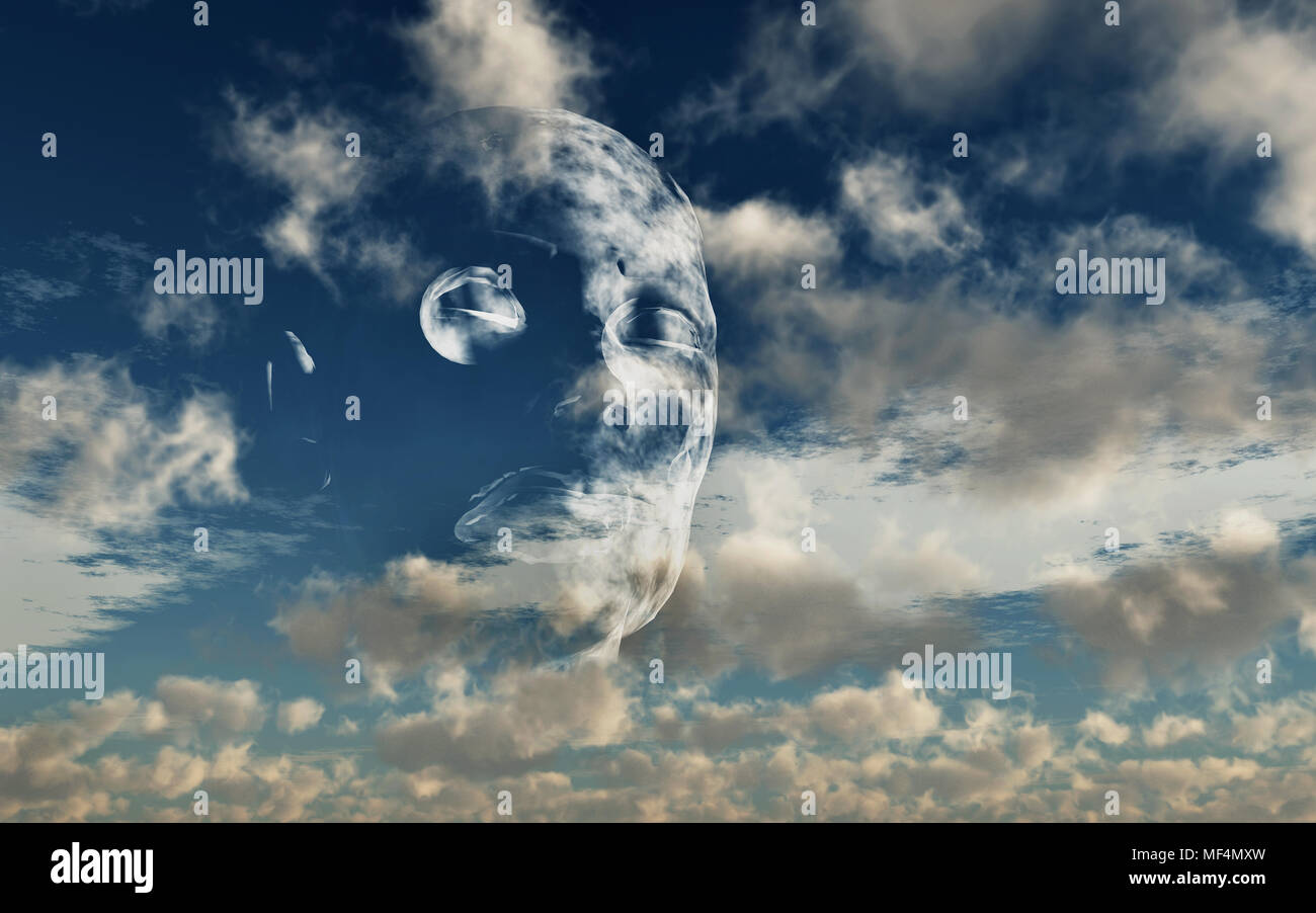 Face In The Sky Stock Photo - Alamy