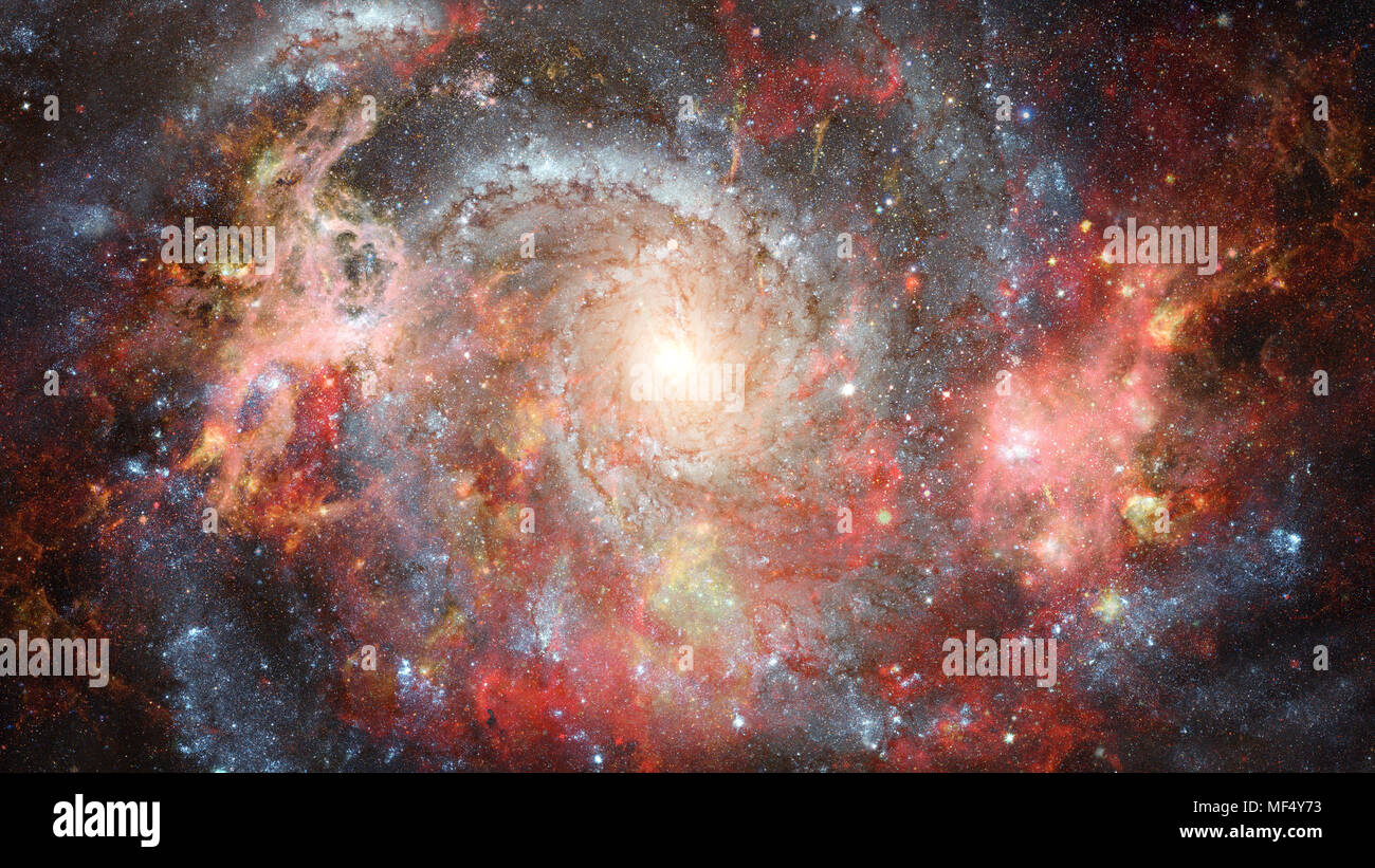 Starry deep outer space - nebula and galaxy Stock Photo - Alamy
