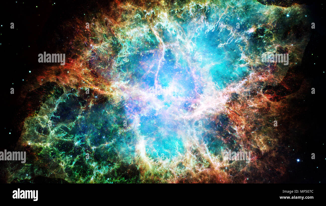Starry deep outer space - nebula and galaxy Stock Photo - Alamy