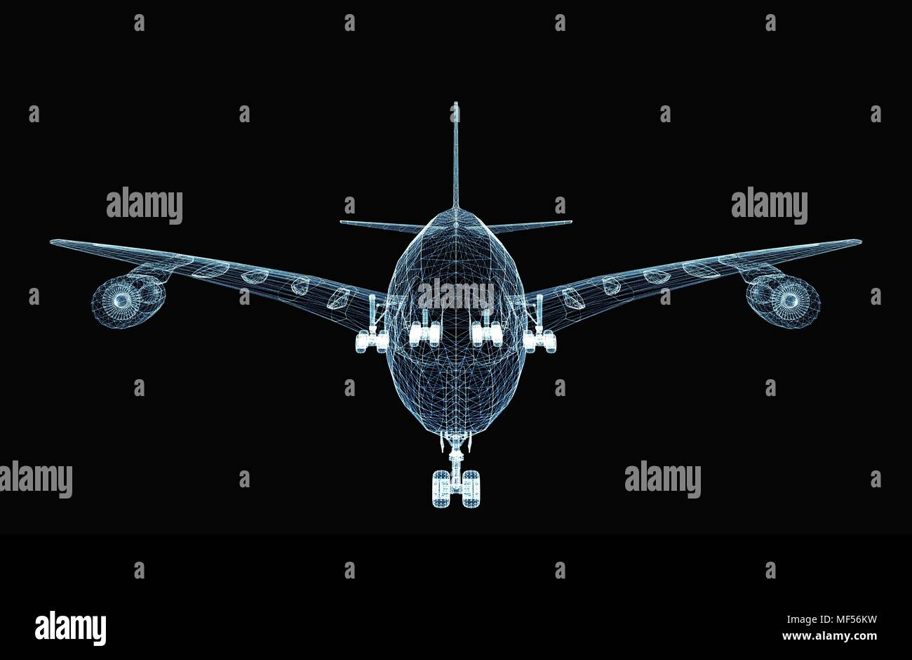 Abstract digital airplane Stock Photo - Alamy