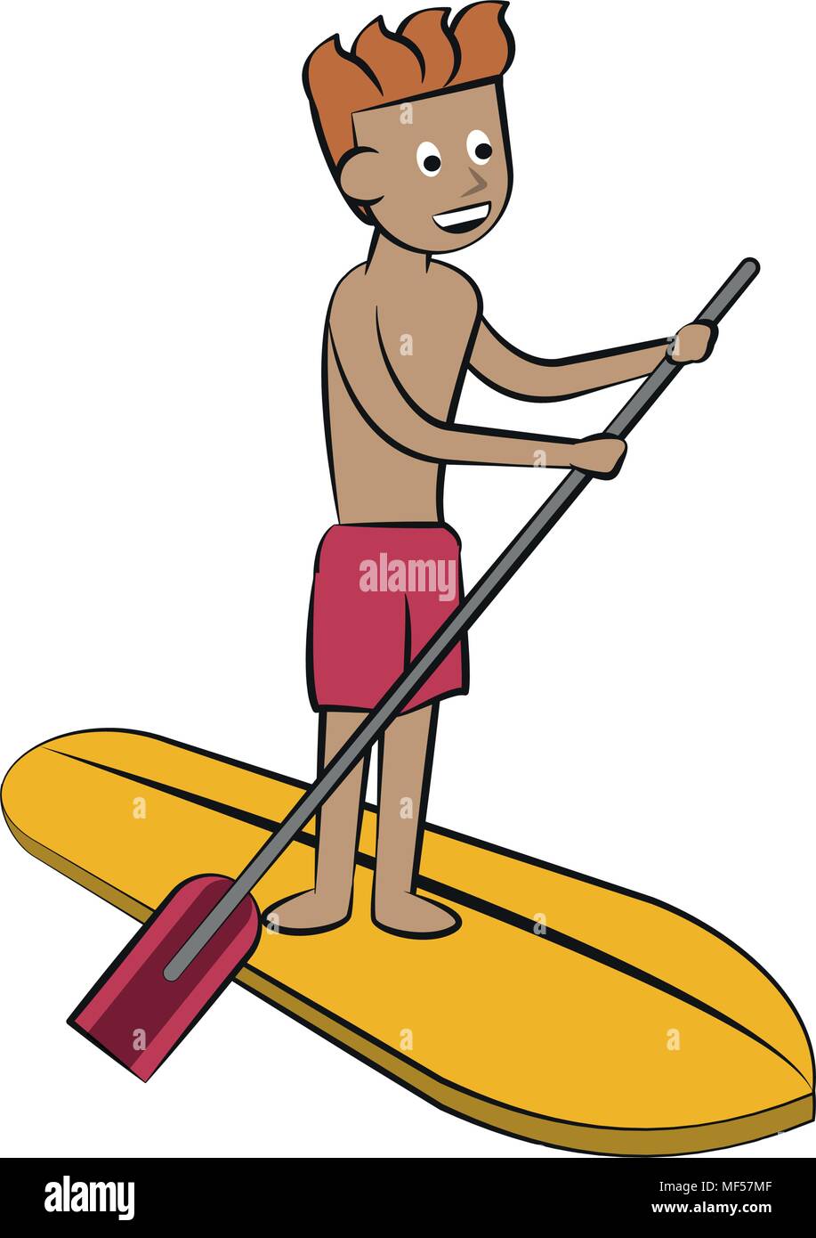 Stand up Pedal board surfing Water sport Stock Vector Image & Art Alamy