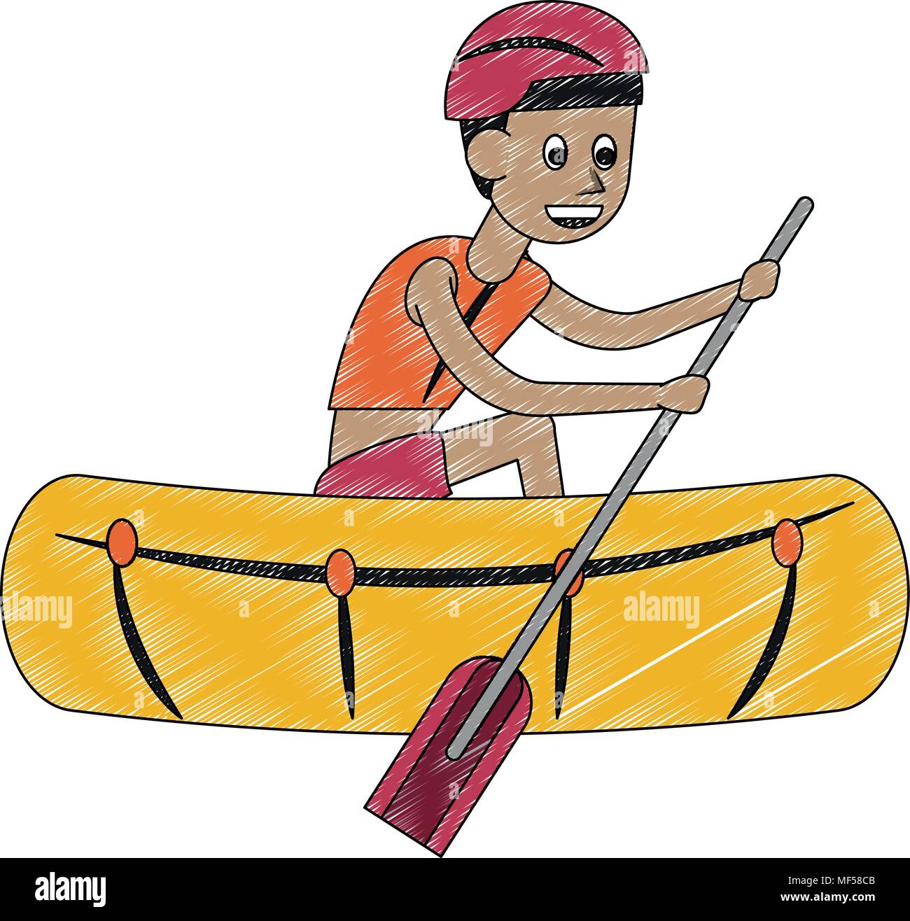 Canoeing Water sport scribble Stock Vector Image & Art Alamy