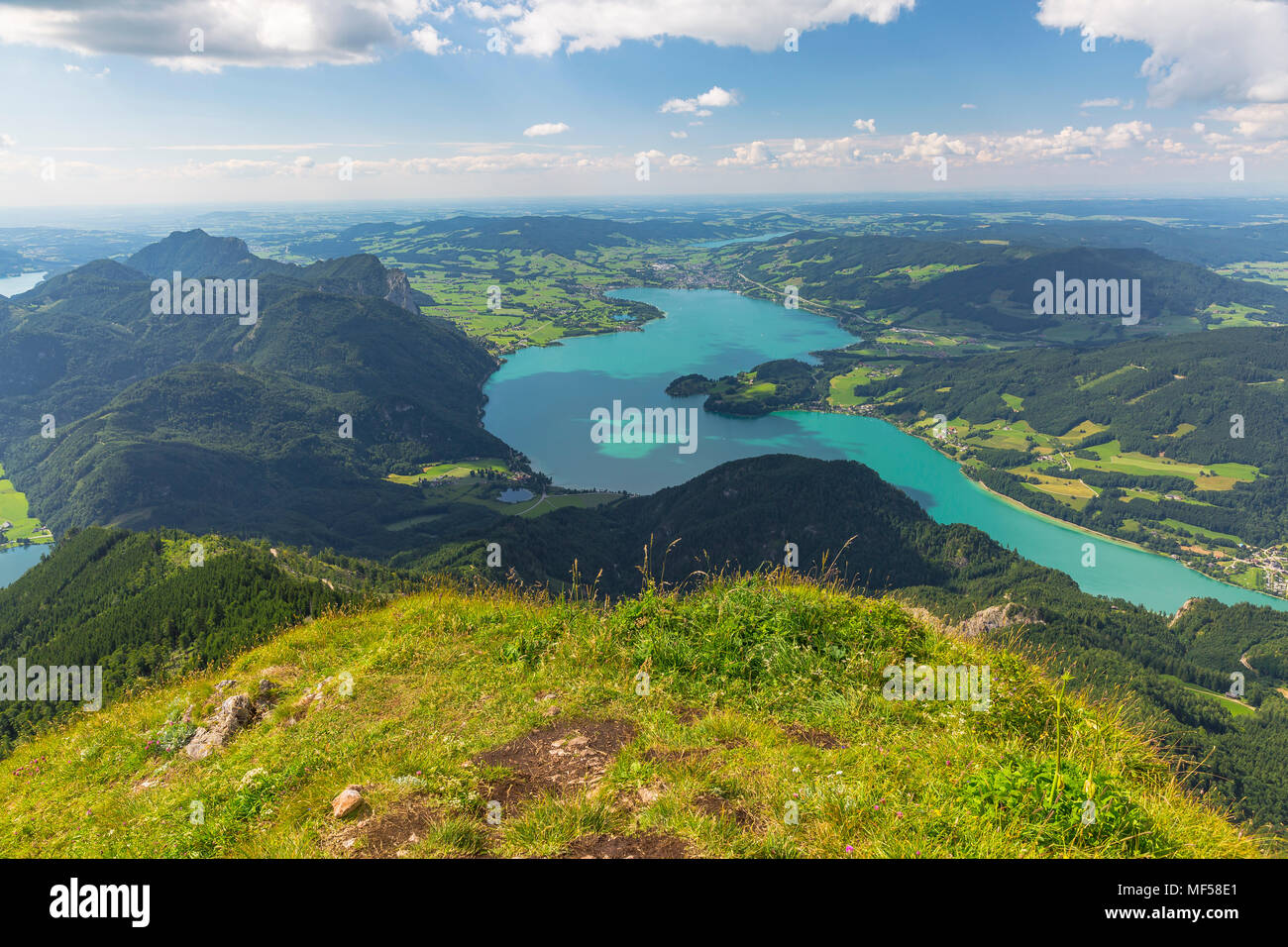 Blick von der Himmelspforte Schaftberg, Salzkammergut, Österreich Stock Photo