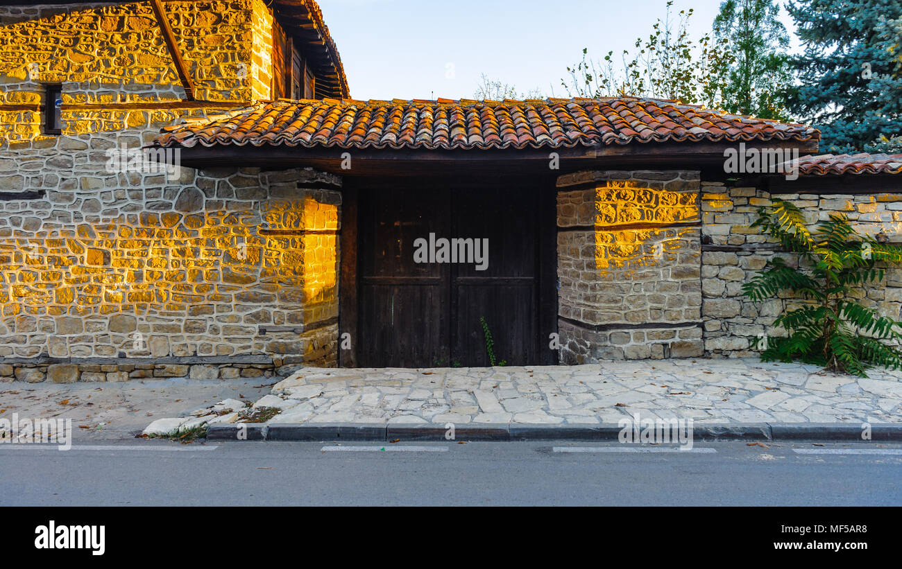 Traditional style of a Bulgarian house in a small village Stock Photo ...