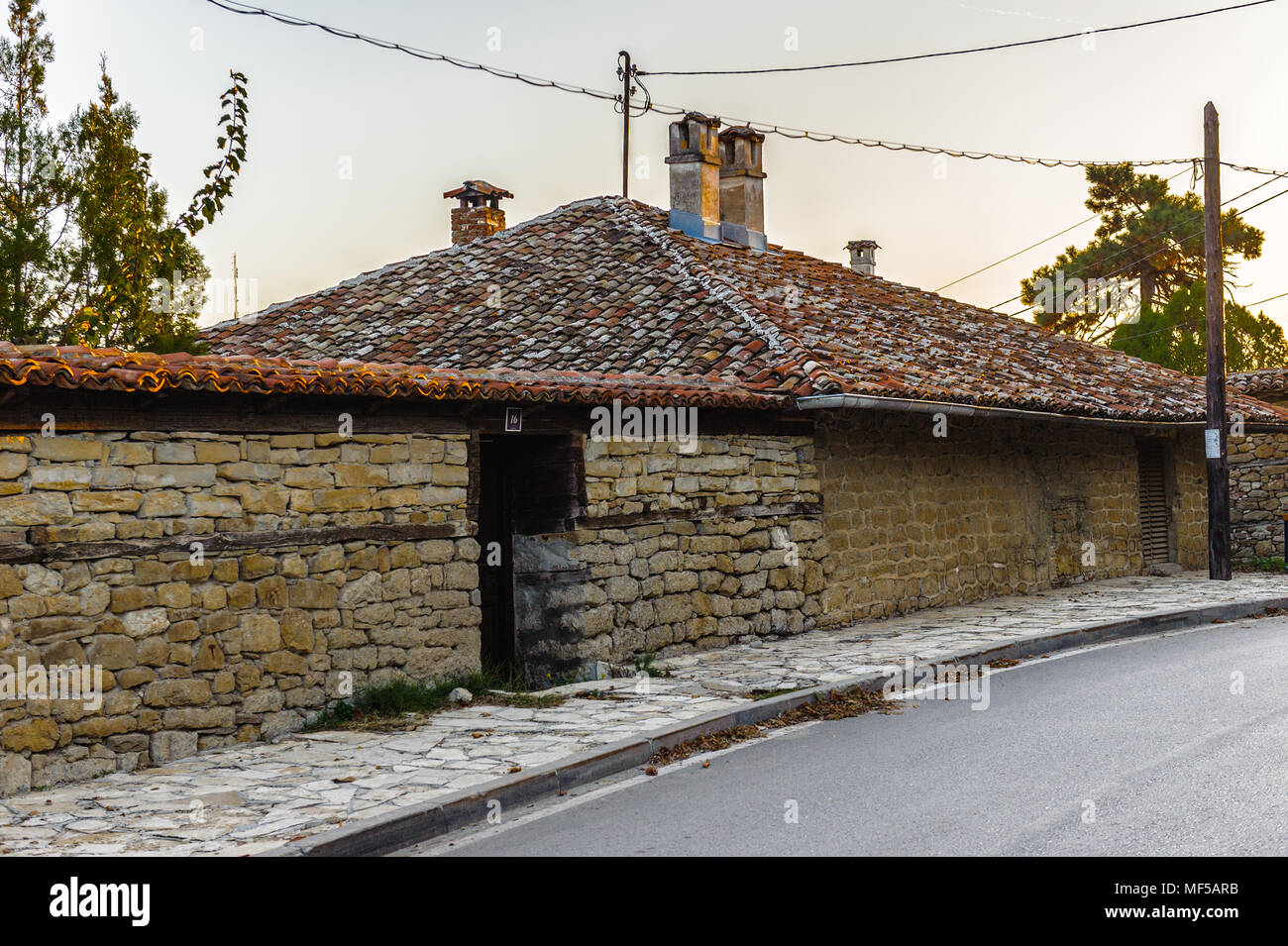 Traditional style of a Bulgarian house in a small village Stock Photo ...