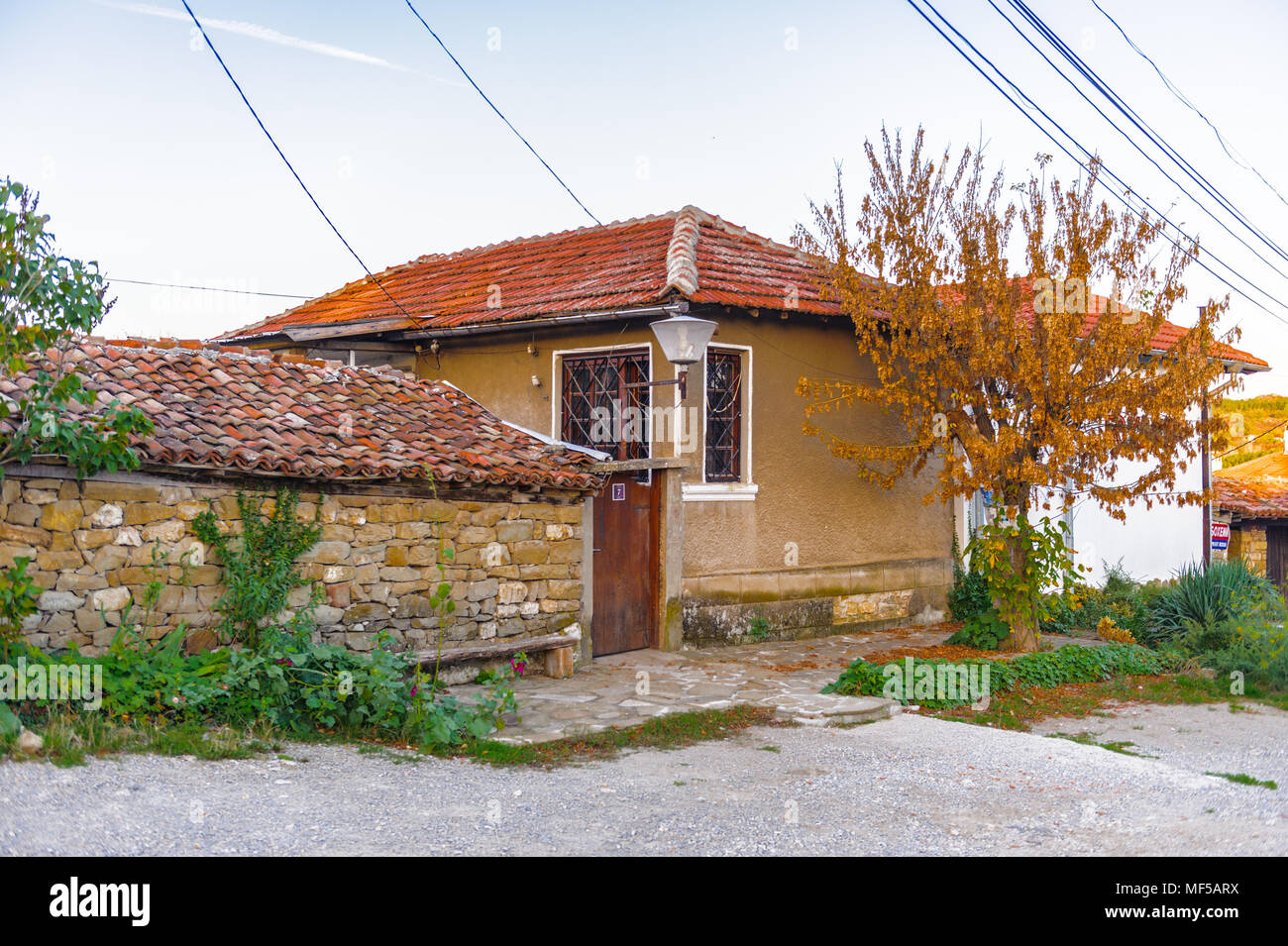 Traditional style of a Bulgarian house in a small village Stock Photo ...
