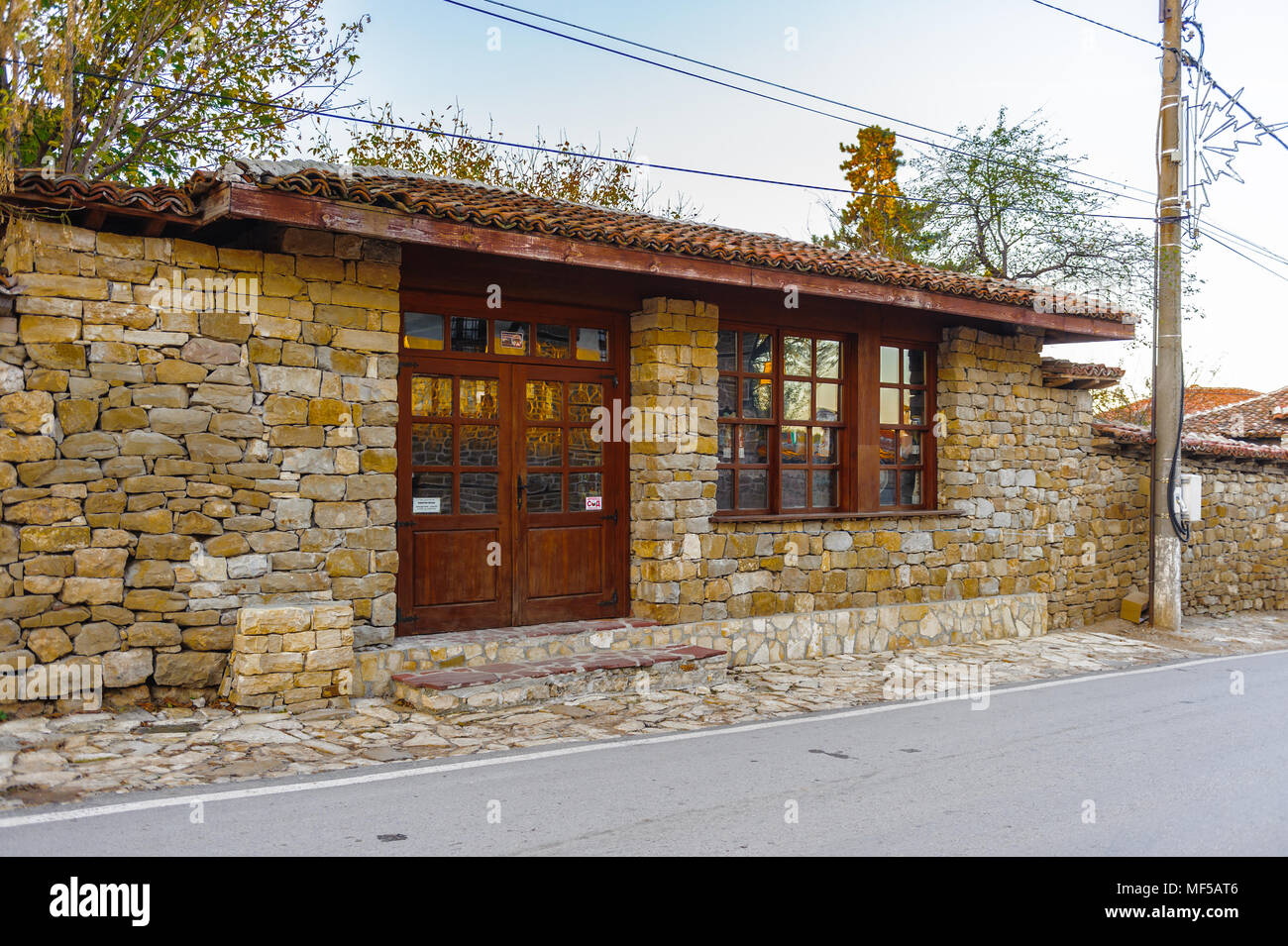 Traditional style of a Bulgarian house in a small village Stock Photo ...