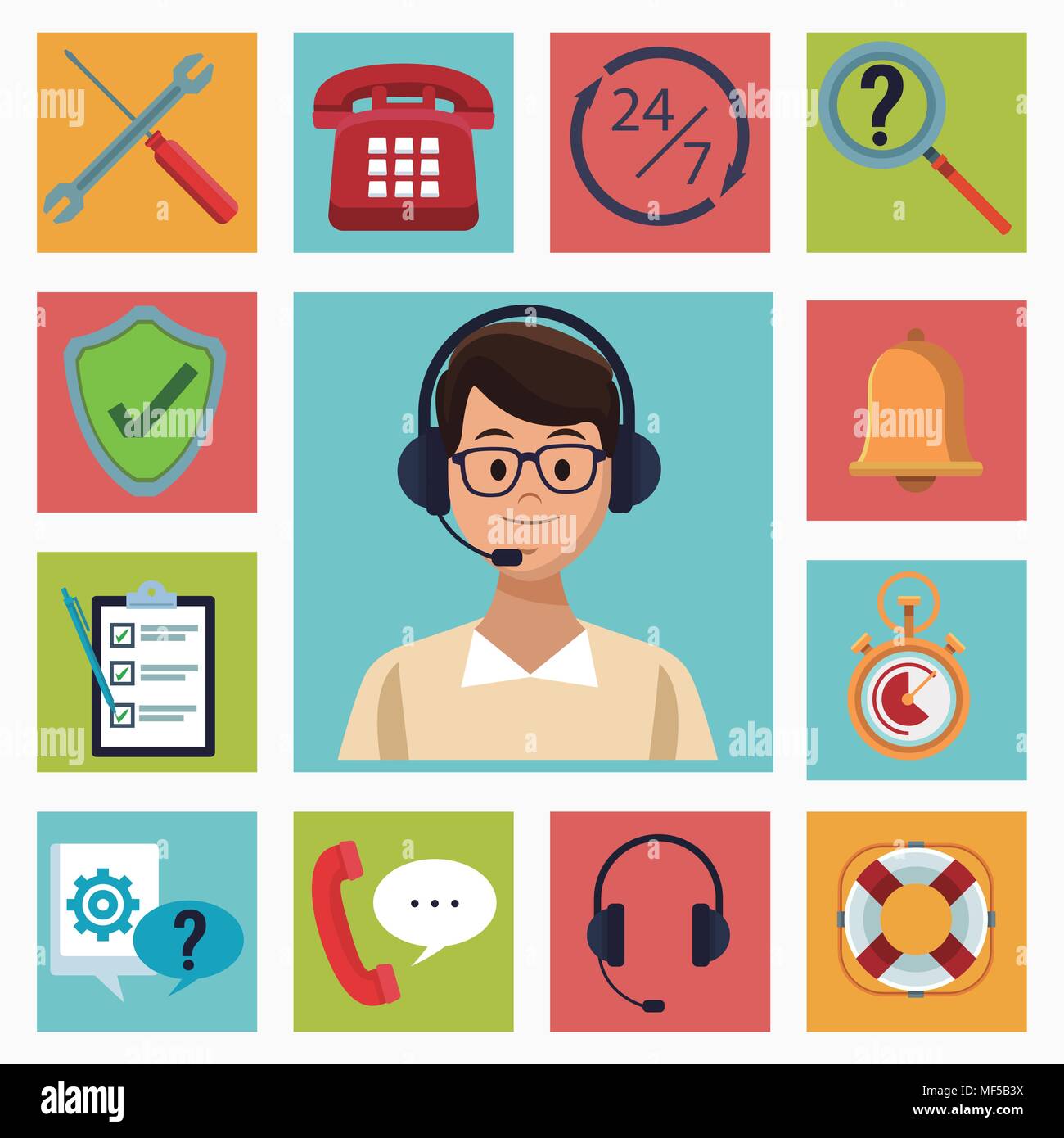 Emergency service icons collection hi-res stock photography and images ...