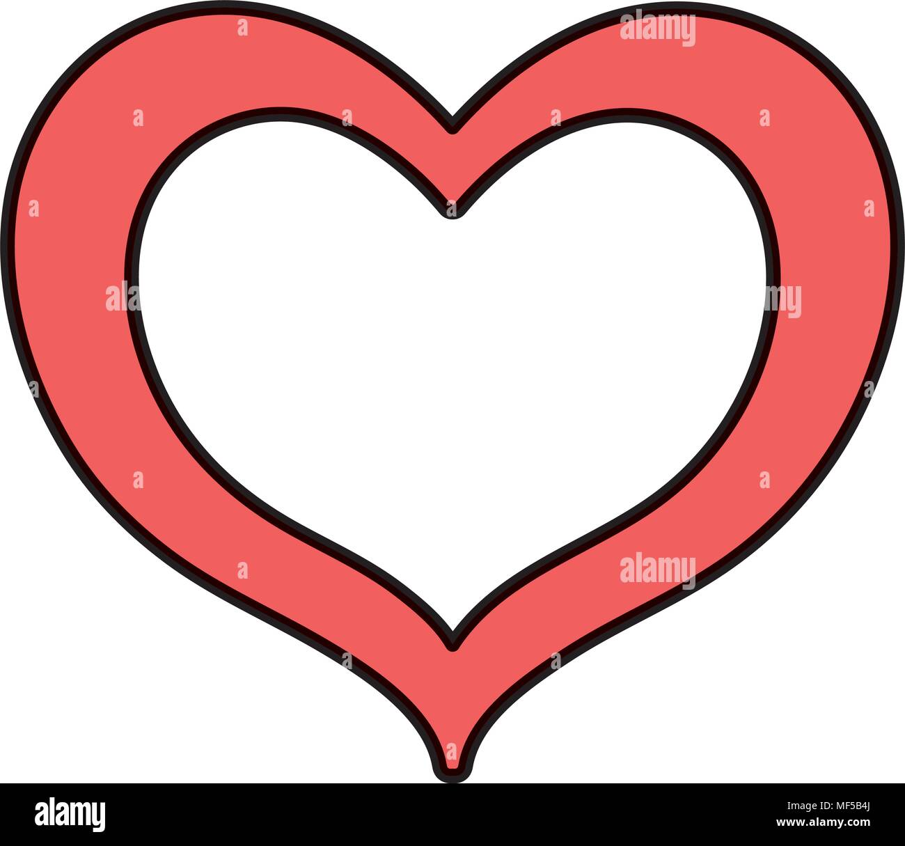 color heart design symbol of love and passion vector illustration Stock ...