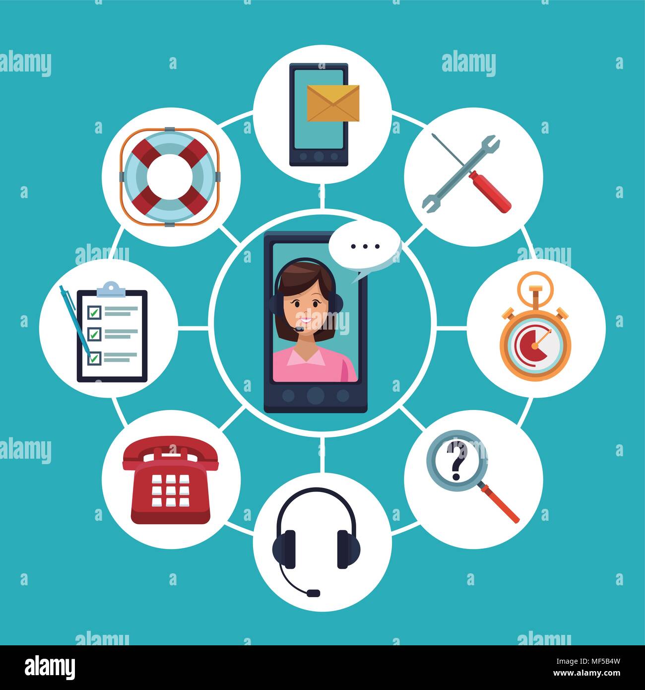 Customer service and support Stock Vector Image & Art Alamy