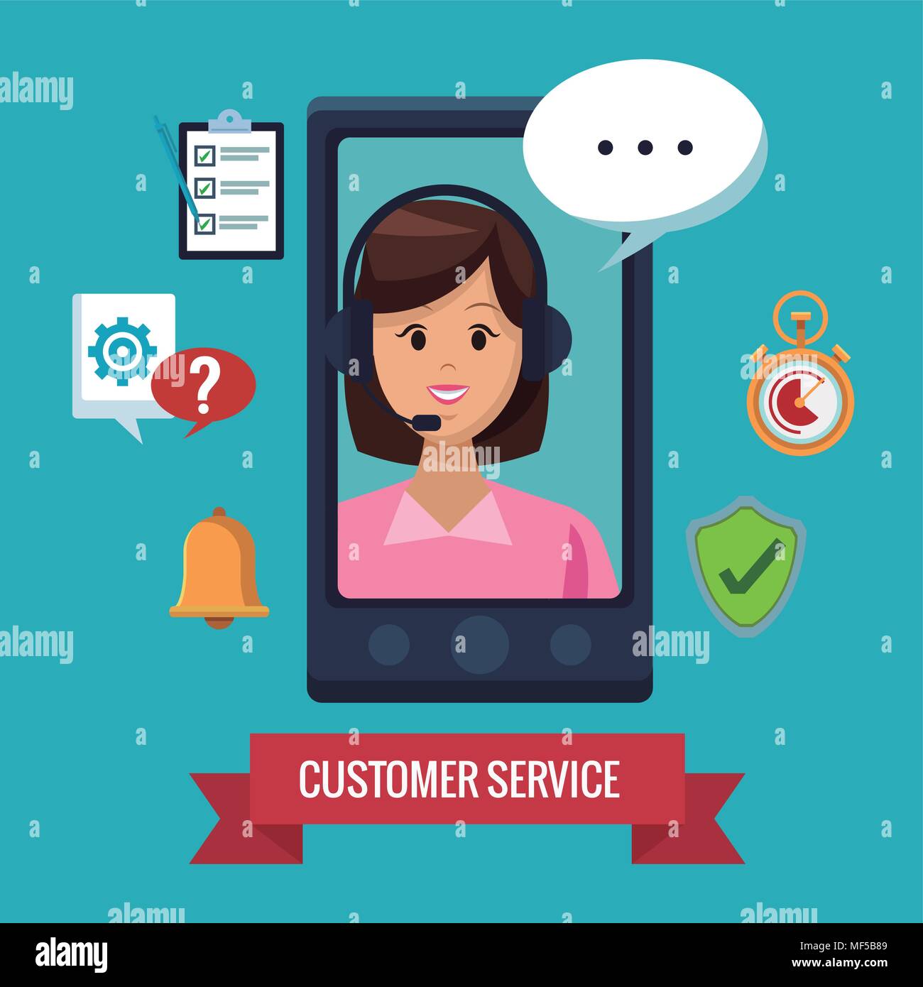 Customer service and support Stock Vector Image & Art Alamy
