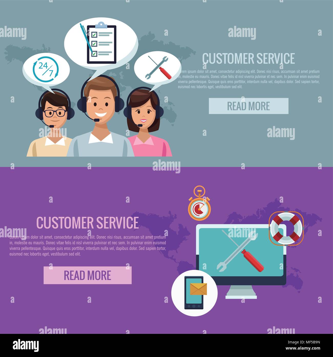 Customer service infographic Stock Vector