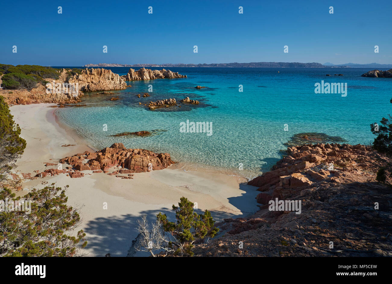 Italy, Sardinia, La Maddalena, Arcipelago di La Maddalena National Park, Spiaggia Budelli Stock Photo